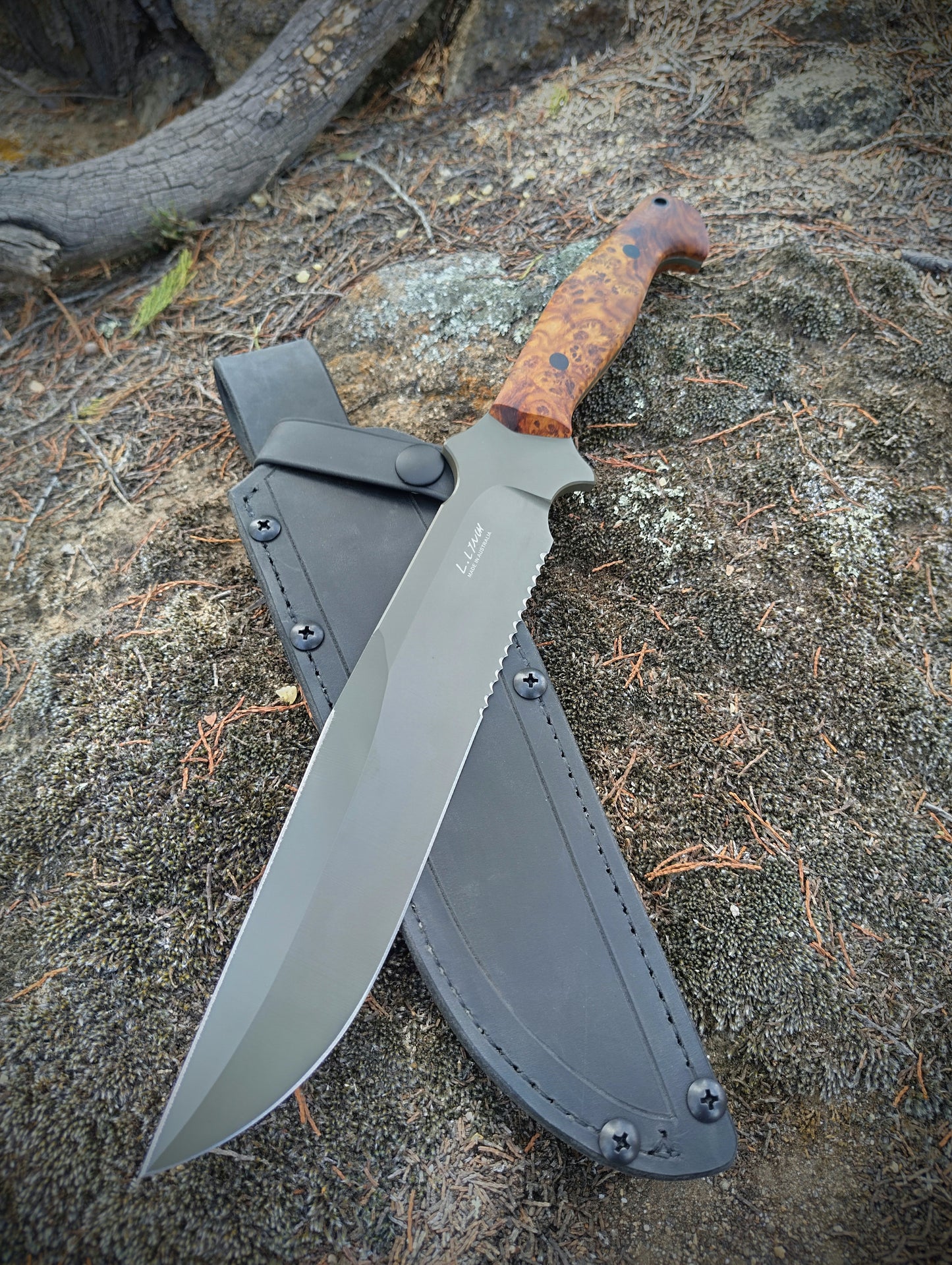 Bushranger-Serrated (Nitro V, Amboyna Burl)